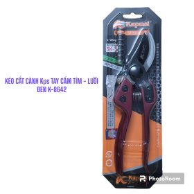 Kéo cắt cành kapusi Tay cầm TÍM lưỡi đen _K8642