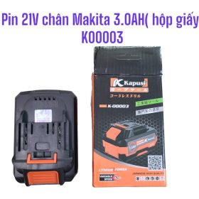 PIN 21V KAPUSI  Chân Makita( thông dụng ) _K00003_3.0AH_HỘP GIẤY