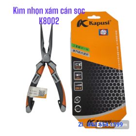Kìm mỏ nhọn KAPUSI 8' XÁM_Cán sọc K8002